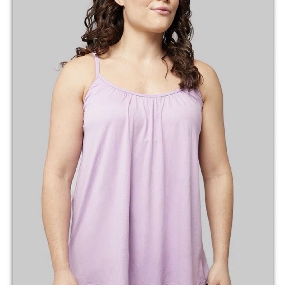 32 Degrees Smoky Grape Heather Flowy Bra Cami